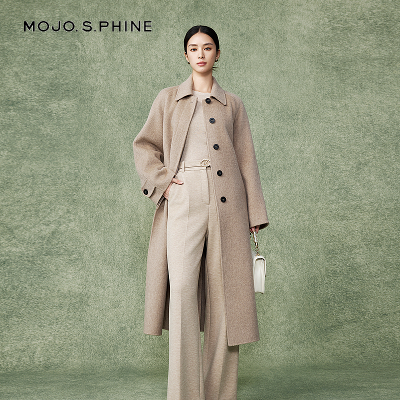 【舒心】MOJO莫佐经典羊绒蚕丝羊毛大衣2024秋冬