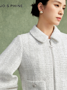 【舒心】MOJO AVENUE莫佐精致简约香风截短外套冬季新独特款设计