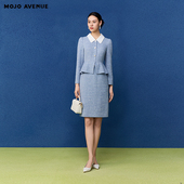 朗姿 MOJO新品 2026千金名媛风假两件连衣裙荷叶边通勤约会包臀裙