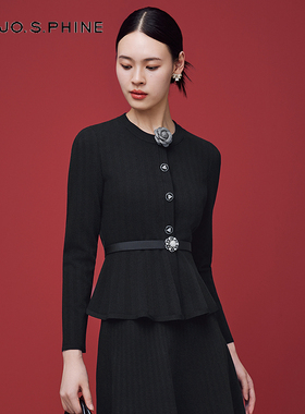 朗姿/MOJO AVENUE莫佐2025新款静奢风山茶花针织开衫女优雅