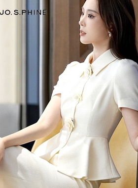 朗姿/MOJO AVENUE莫佐山茶花连衣裙2025年秋新款轻奢优雅假