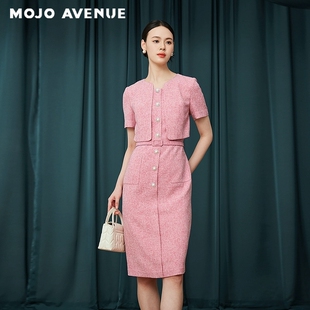 短袖 MOJO 连衣裙2025年新款 优雅气质修身 休闲长裙 AVENUE莫佐时尚