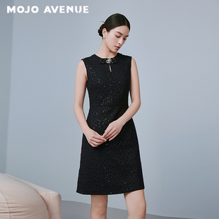 时 AVENUE莫佐优雅碎星亮片蕾丝连衣裙2025年新款 朗姿 MOJO