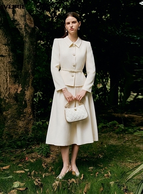 朗姿/MOJO莫佐2026春季新品优雅千金感A字半身裙女精致高腰中长款