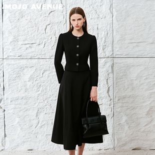 千金风优雅端庄外套女圆领收腰上 AVENUE莫佐2026春新品 朗姿 MOJO