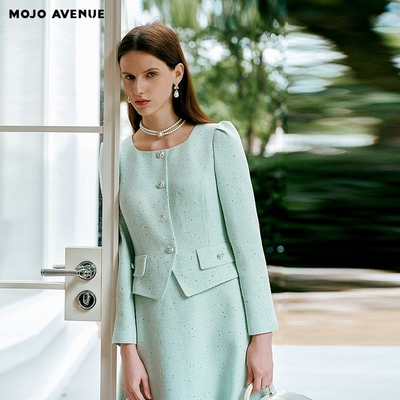 朗姿/MOJO AVENUE莫佐2026春新品千金小香风连衣裙女气质温柔显瘦