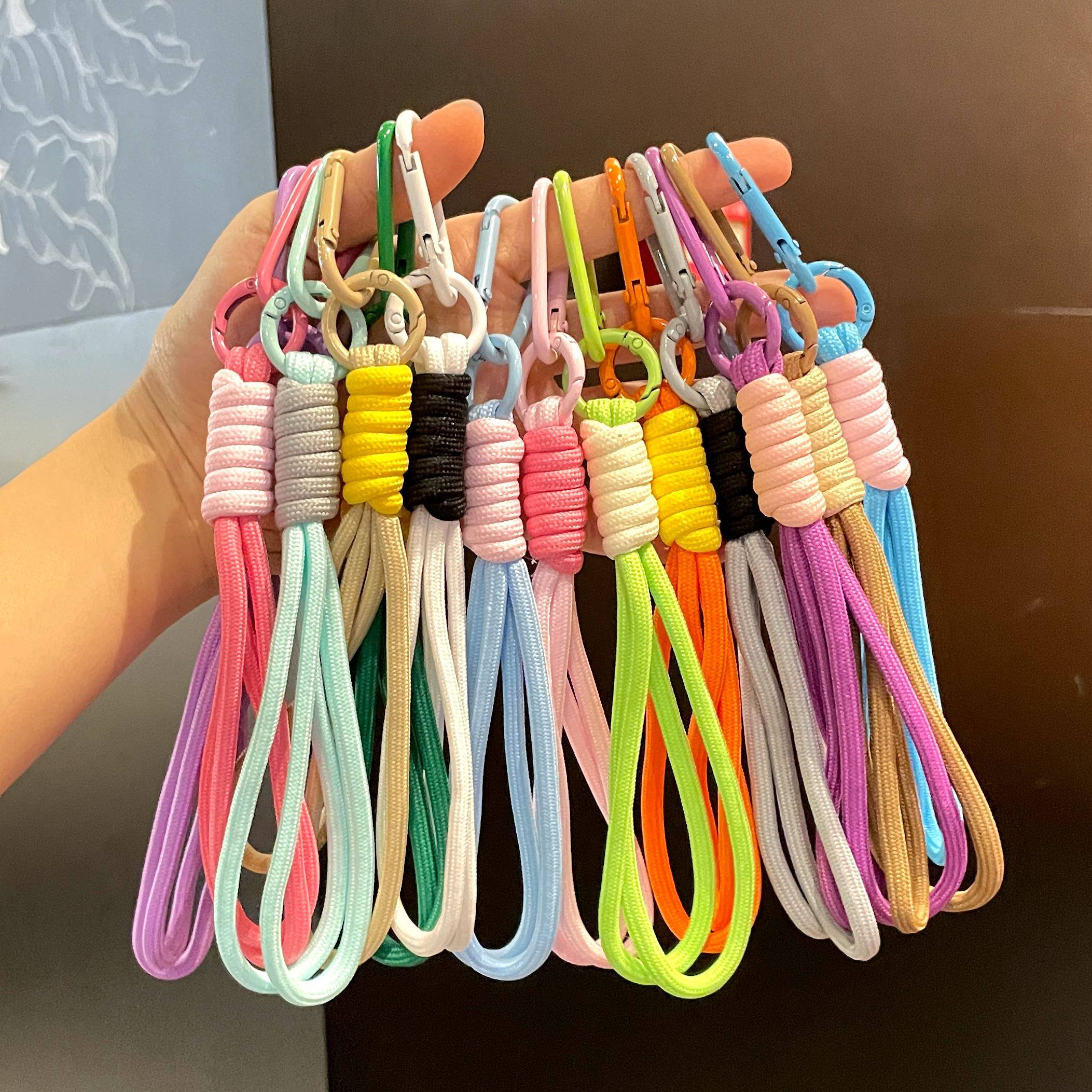 手工编织绳撞色钥匙链挂绳个性创意防丢简约挂饰钥匙扣包挂件手绳,节庆用品/礼品,钥匙扣,淘宝优惠券,粉丝福利购,淘宝优惠卷