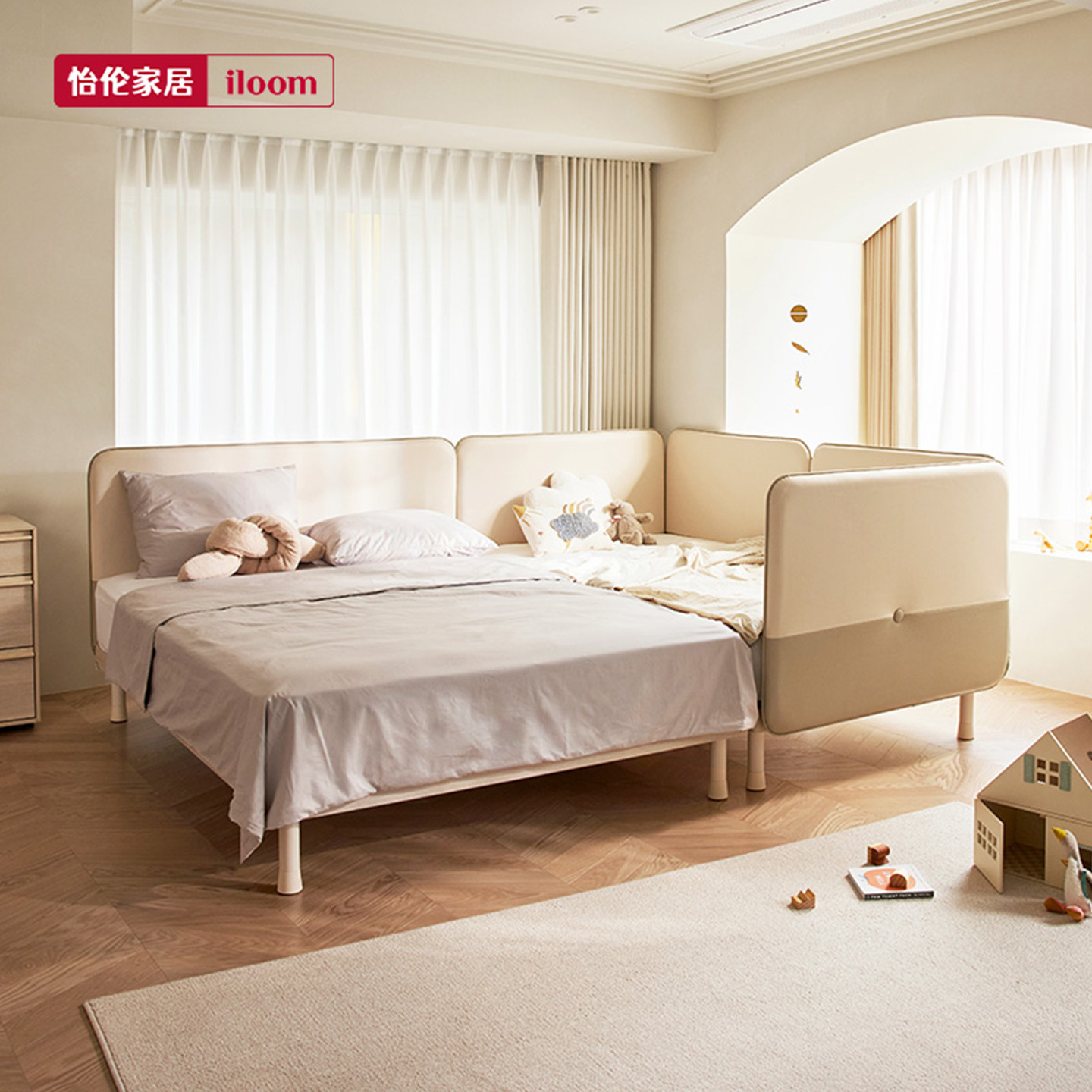 怡伦家居韩国iloom进口cusino子母床多功能单人床拼接床儿童房床