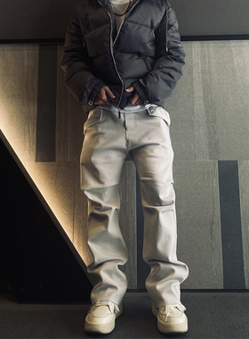 自主EPIDE 四季磁吸纽扣拼接多口袋褶皱休闲裤男女同款宽松长裤潮