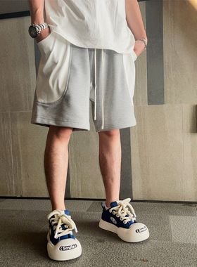 自主EPIDE 23SS夏季新款拼色大口袋抽绳运动短裤男女同款休闲宽松