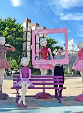 泡泡女孩大摆件玻璃钢