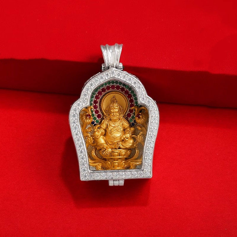 S925纯银精工黄财神嘎乌