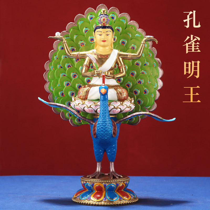 摆件精品全身彩绘铜像民族风