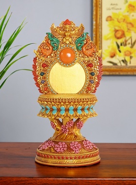 藏式佛台佛座树脂彩绘装饰
