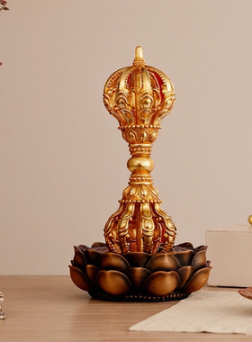 藏式纯全铜五股金刚杵底座