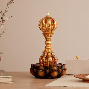 藏式纯全铜五股金刚杵底座九股金刚杵通用底座尼泊尔工艺家用摆件