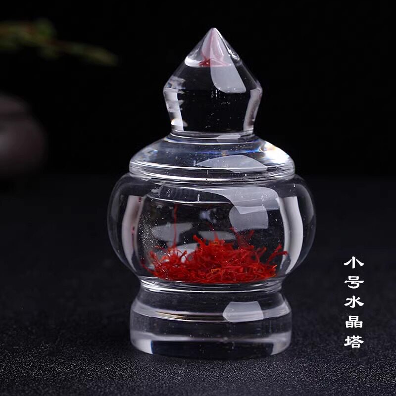 小号天然白水晶舍利塔摆件