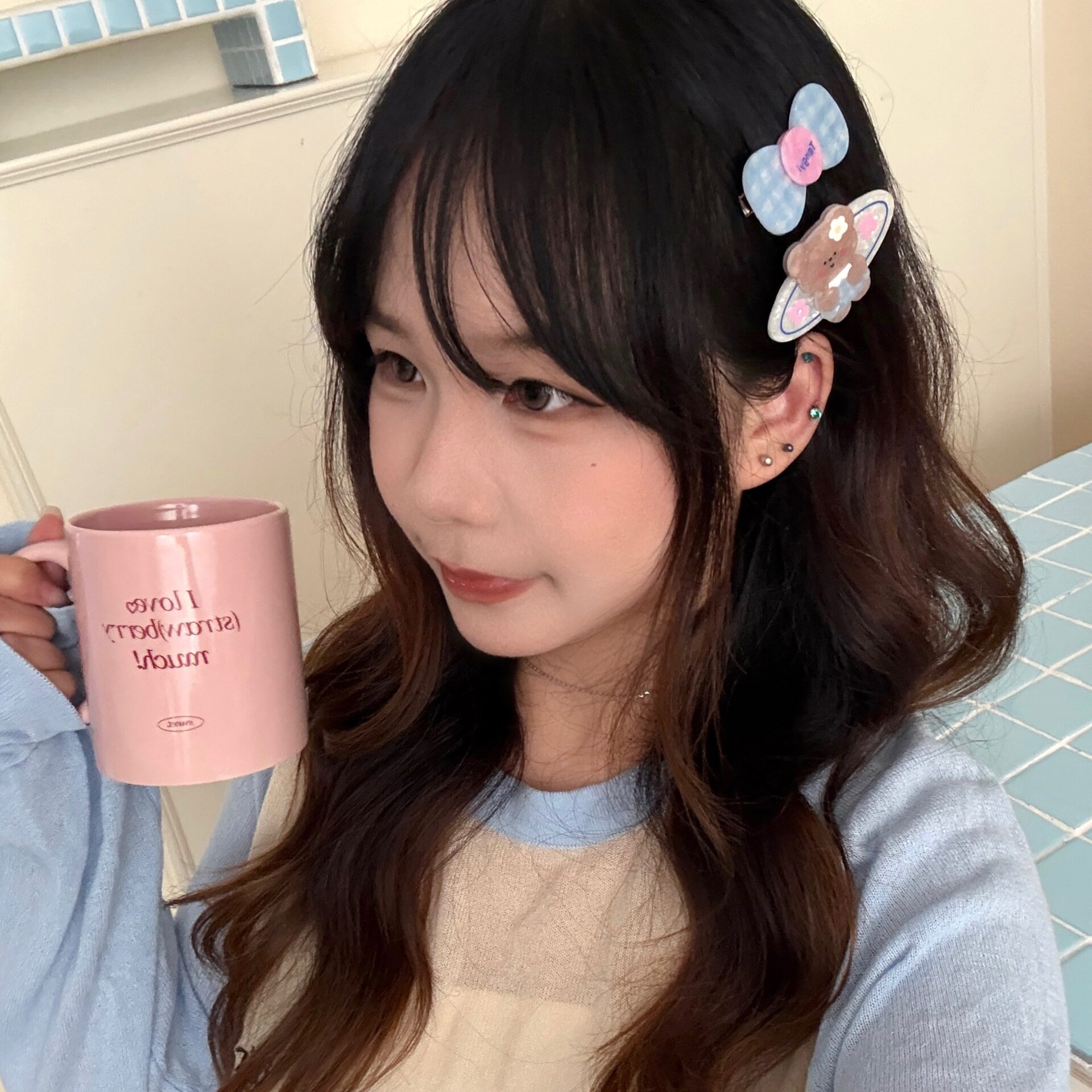 甜美少女鸭嘴夹高颜值儿童发卡发