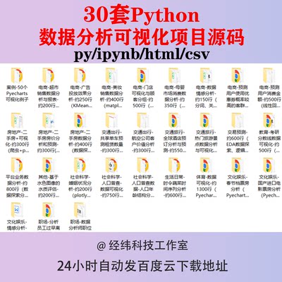 Python数据分析可视化项目源码Pyecharts源代码matplotlib模型