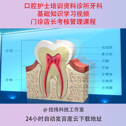 口腔护士培训资料诊所牙科基础知识学习视频门诊店长考核管理课程