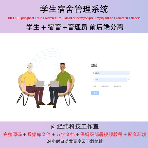 java springboot vue3 mysql学生宿舍管理系统期末作业程序源代码
