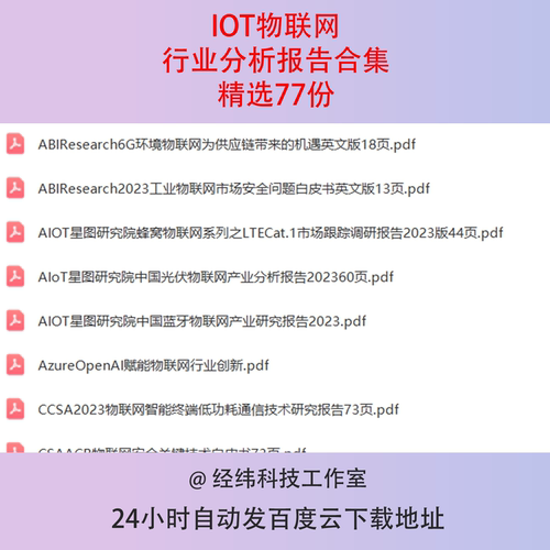 物联网行业分析AIOT5G智能物联企业产业链研究市场前景报告