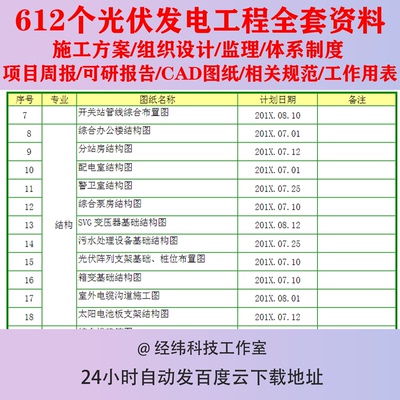 光伏发电工程项目文档施工方案组织设计监理太阳能电站接入山地