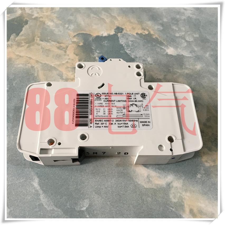 美国AB/，原装正品 1489-A1D020 进口断路器 1P/D2A
