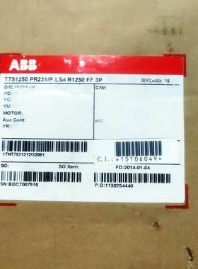 ABB T7S1250 PR231/P LS/I R1250 FF 3P