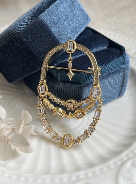 莫里斯原创设计地中海风复古镂空胸针气质独特小众高档时尚女配饰