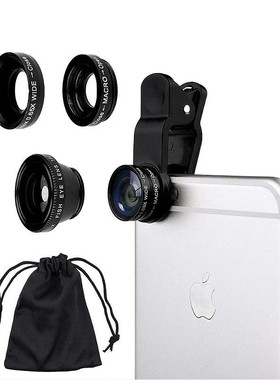 Universal 3in1 Fish Eye Lens Wide Angle Macro Smartphone Fis