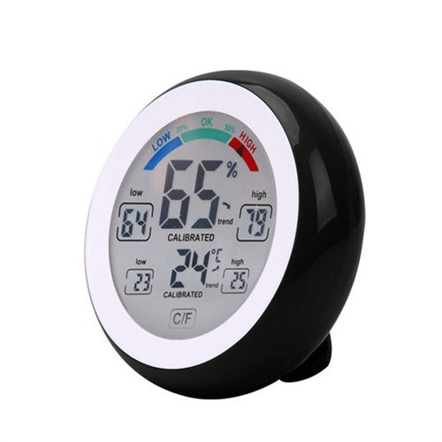 Round Touch Thermo-Hygrometer Digital Indoor Comfort Home