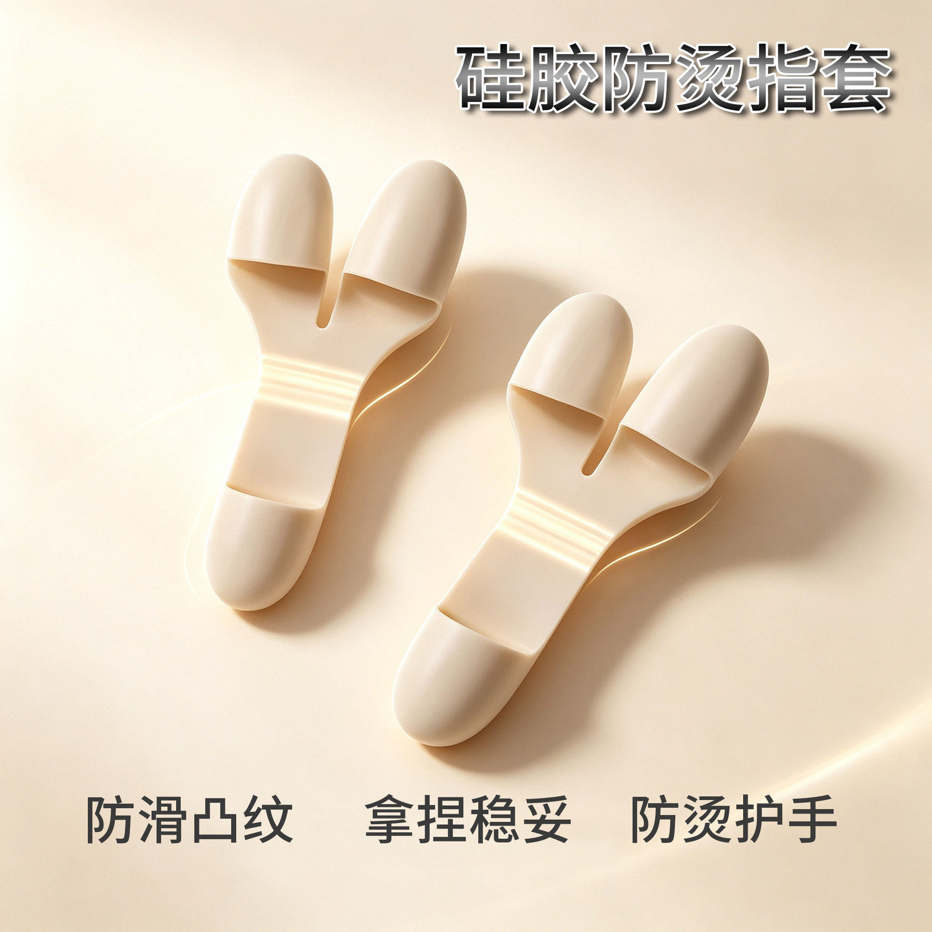 硅胶防烫隔热手指套微波炉烤箱专用防滑手指套厨房迷你耐高温手套