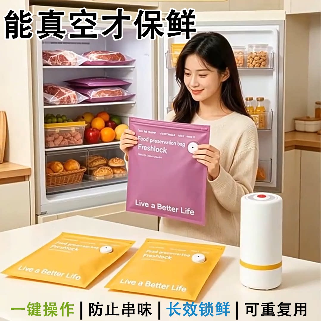 食品真空保鲜机袋装食品袋抽真空保鲜袋食品鲜肉冰箱密封袋