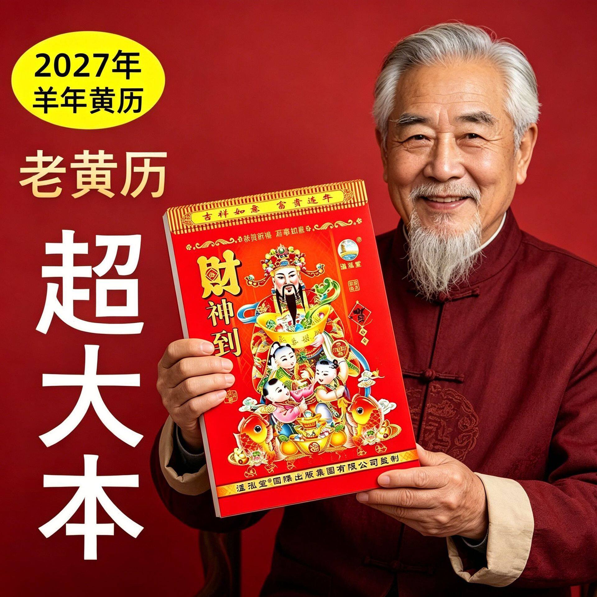 【2027年羊年挂历】新款老黄历挂历手撕老皇历家用挂墙手撕日历