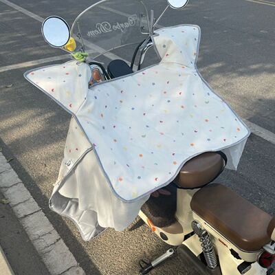 仙女款防走光夏季薄款电动车挡风被防紫外线防雨轻便防晒遮阳罩