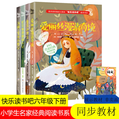 小学生名家经典快乐阅读书系（6年级下）（全4册）：爱丽丝漫游奇境+鲁滨逊漂流记+尼尔斯骑鹅旅行记+汤姆·索亚历险记