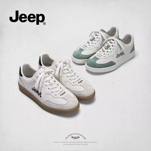 jeep经典复古板鞋女2026新款春季百搭休闲鞋子轻便软底登山运动鞋