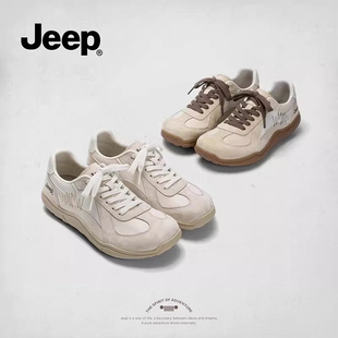 jeep百搭休闲鞋子女2026新款春夏季时尚复古登山鞋防滑跑步运动鞋