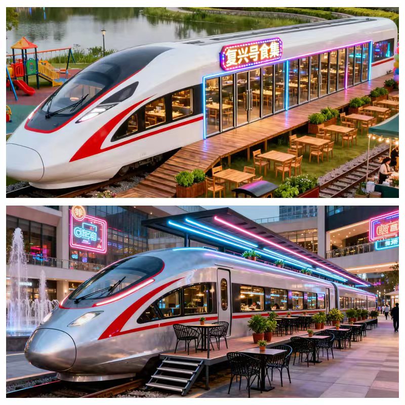 大型高铁动车模型餐厅咖啡厅