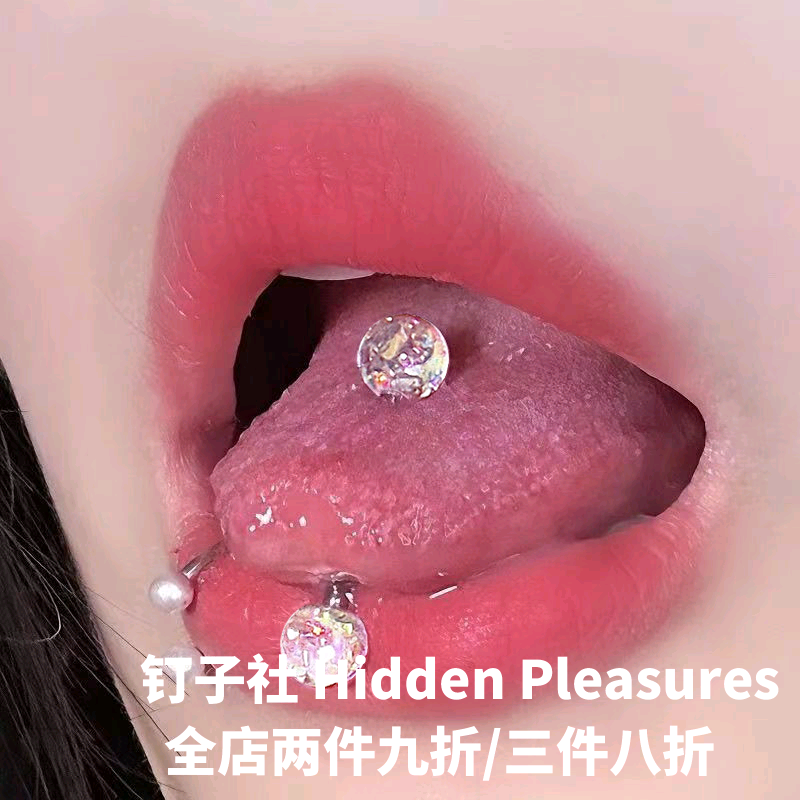 闪光片透明彩色舌钉钛合金外螺纹