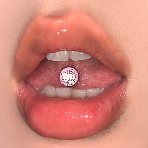 HelloKitty猫咪钛合金舌钉外螺旋可爱卡通动漫穿刺饰品