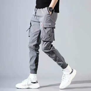 Versatile leggings sport cropped pants百搭束脚运动九分裤男士