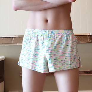 for Loose 男士 宽松格纹四角裤 Men Pants Boxer Plaid Waist Low