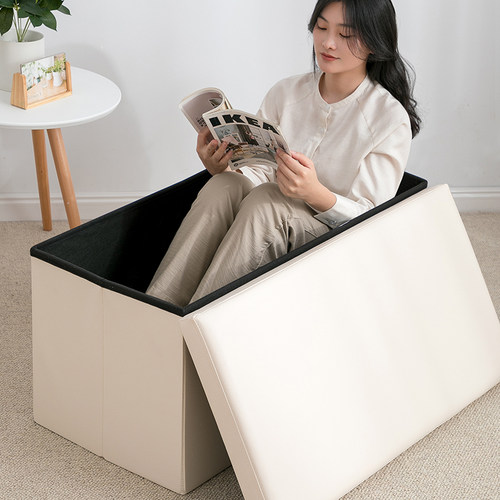 长方形折叠收纳箱可坐人收纳凳子
