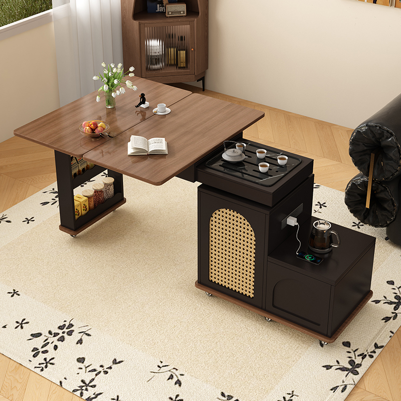 多功能旋转折叠移动茶桌