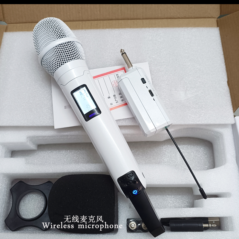 新款白色麦克风4018明星同款式定制家庭KTV户外音箱唱歌无线话筒