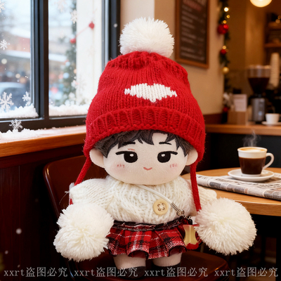 10cm棉花娃娃圣诞帽套装