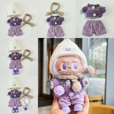 labubu123代拉布布搪胶娃衣