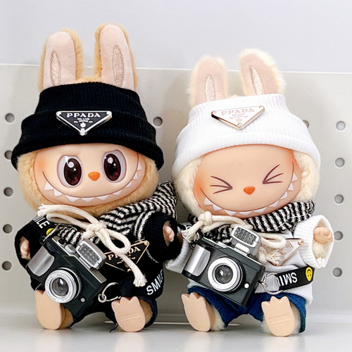 labubu一二代拉布布衣服搪胶盲盒